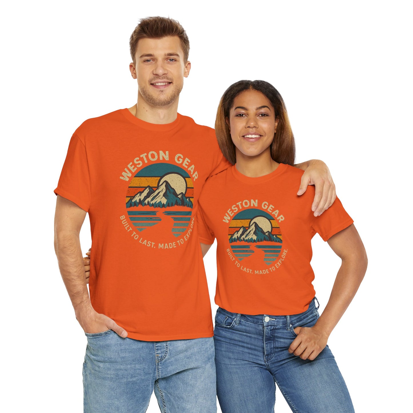 Mountain Sunset Graphic T-Shirt – Vintage Style Outdoor Tee, Hiking & Camping Apparel