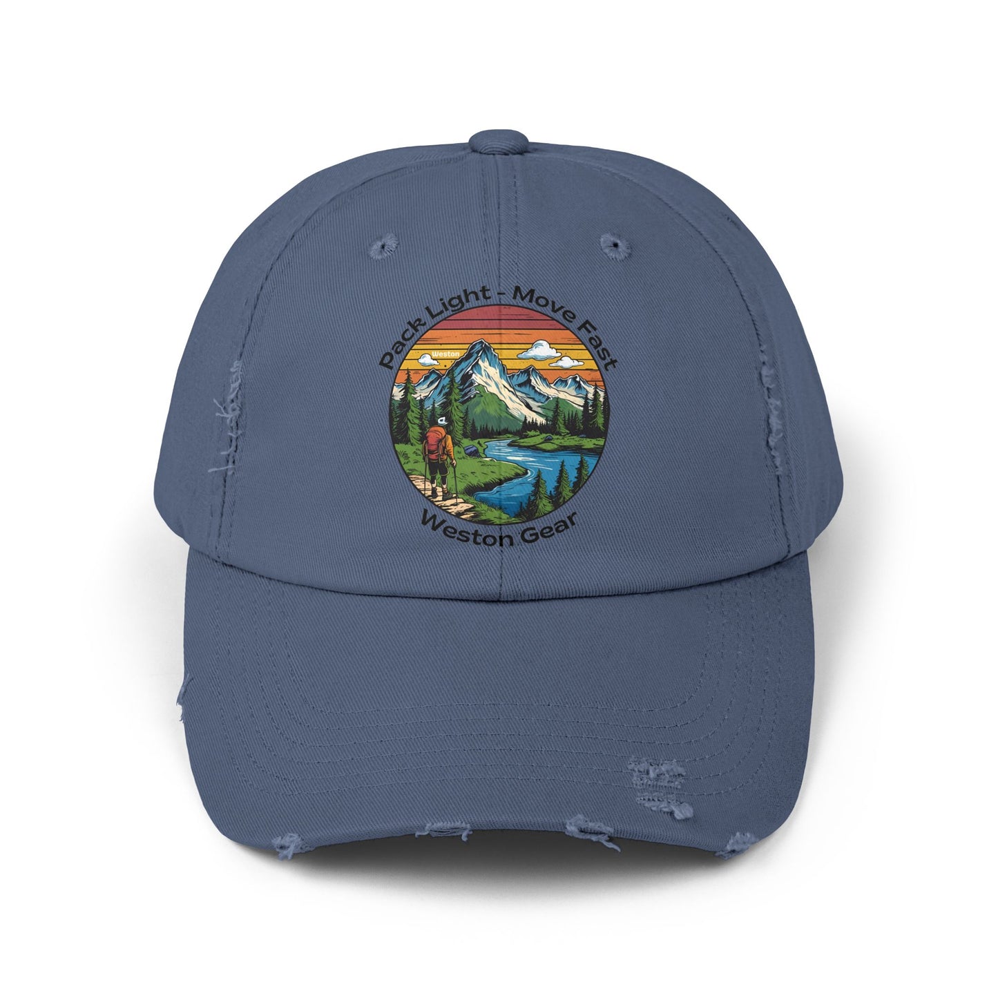 Weston Gear Distressed Adventure Cap – Unisex Outdoor Hat for Nature Lovers, Hikers, and Everyday Explorers