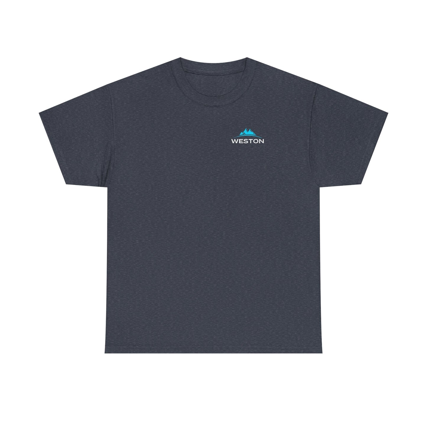 Weston Outdoor Gear Small Modern Logo Tee | Unisex Heavy Cotton T-Shirt | Durable Hiking Shirt | Adventure-Ready Outdoor Tee | Nature Gift
