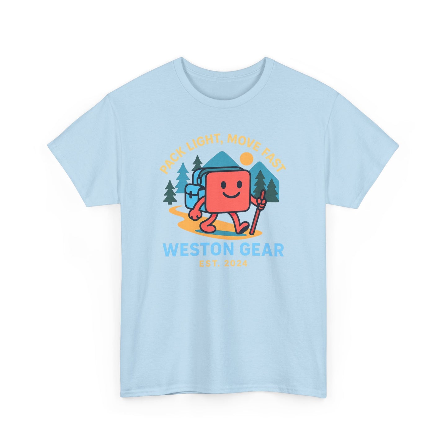 Weston Gear Boxy Hiking T-Shirt – Adventure Ready Unisex Heavy Cotton Tee | Outdoor Camping Graphic Shirt | Gift for Explorers