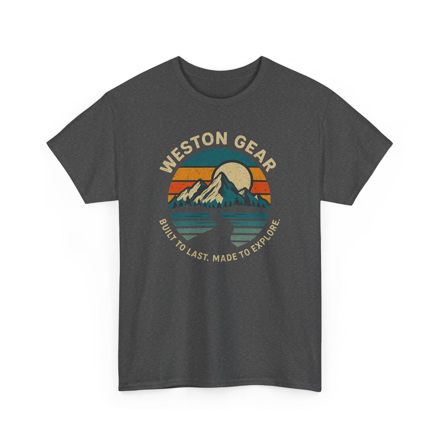 Mountain Sunset Graphic T-Shirt – Vintage Style Outdoor Tee, Hiking & Camping Apparel