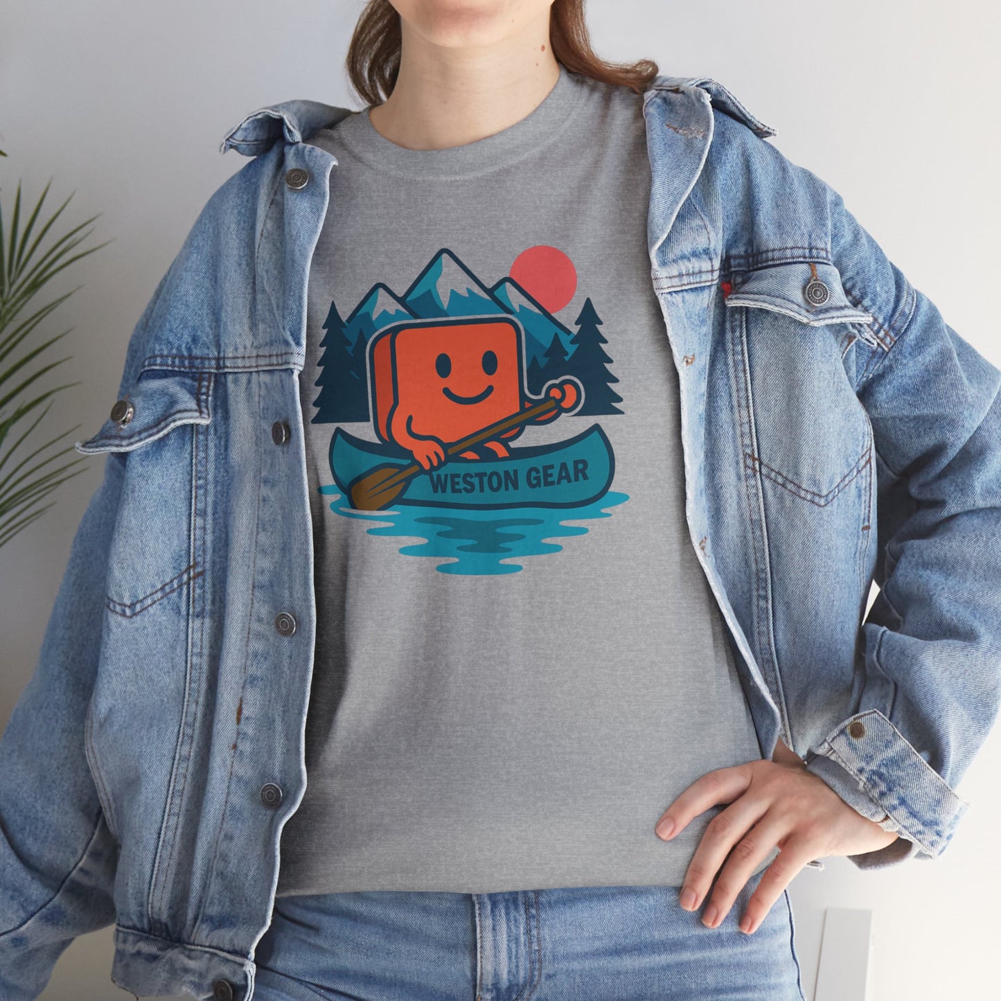 Weston Gear Canoe T-Shirt – Retro Outdoor Adventure Tee | Unisex Hiking & Camping Shirt | Nature Lover Gift Apparel