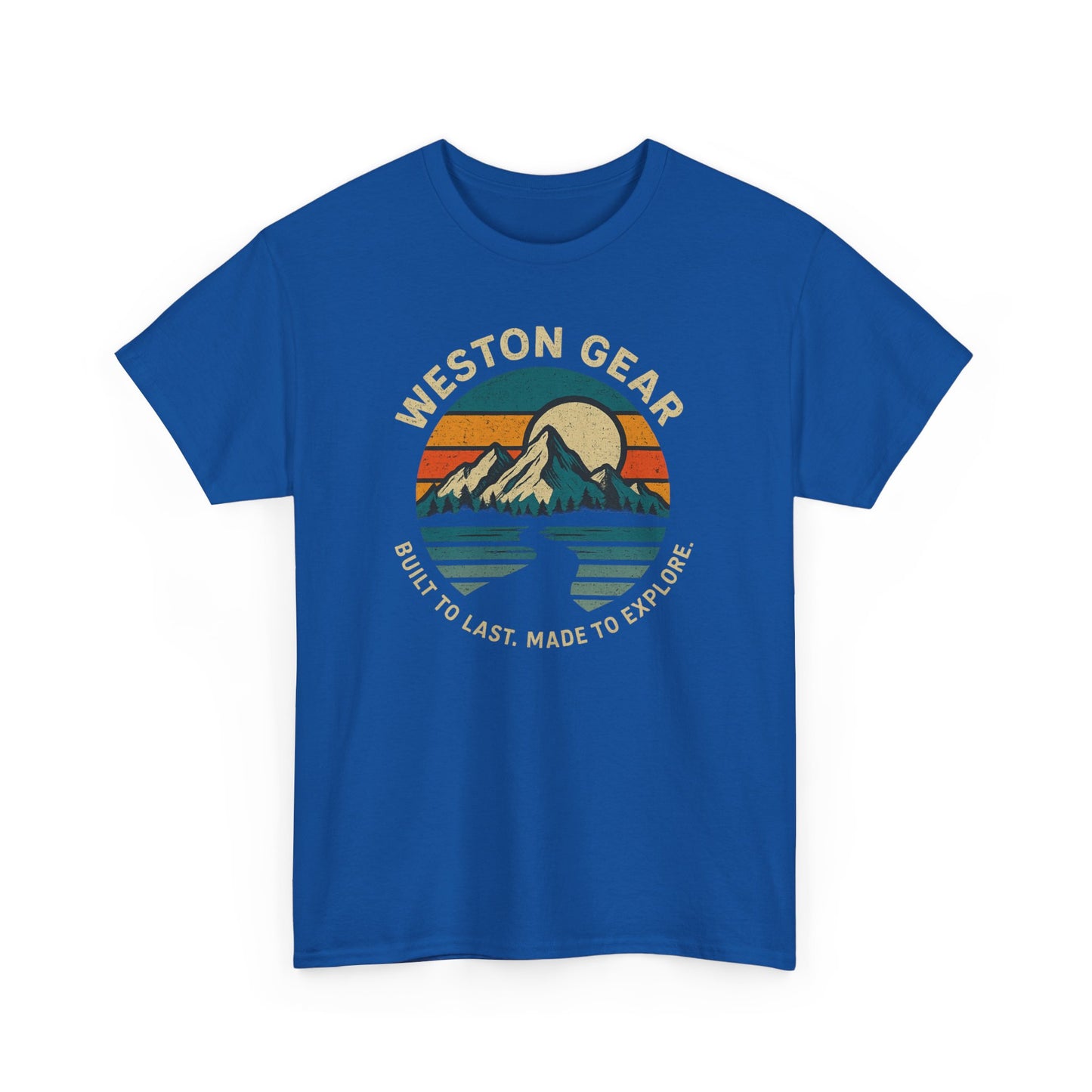 Mountain Sunset Graphic T-Shirt – Vintage Style Outdoor Tee, Hiking & Camping Apparel