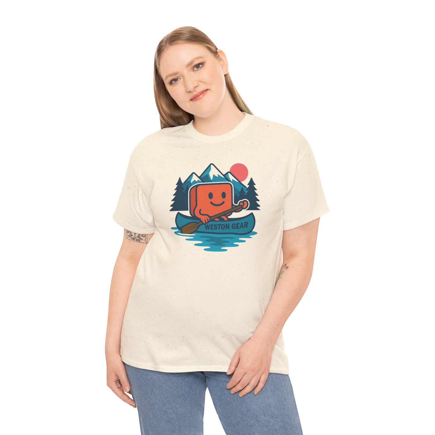 Weston Gear Canoe T-Shirt – Retro Outdoor Adventure Tee | Unisex Hiking & Camping Shirt | Nature Lover Gift Apparel