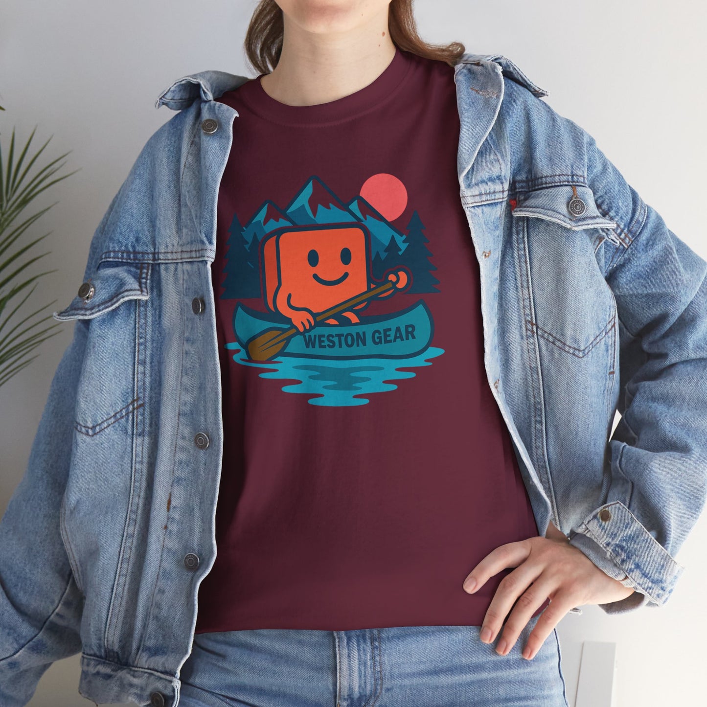 Weston Gear Canoe T-Shirt – Retro Outdoor Adventure Tee | Unisex Hiking & Camping Shirt | Nature Lover Gift Apparel