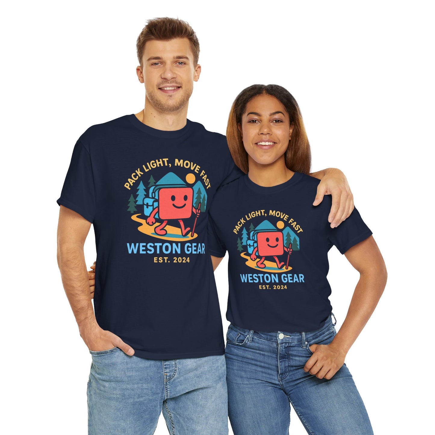 Weston Gear Boxy Hiking T-Shirt – Adventure Ready Unisex Heavy Cotton Tee | Outdoor Camping Graphic Shirt | Gift for Explorers
