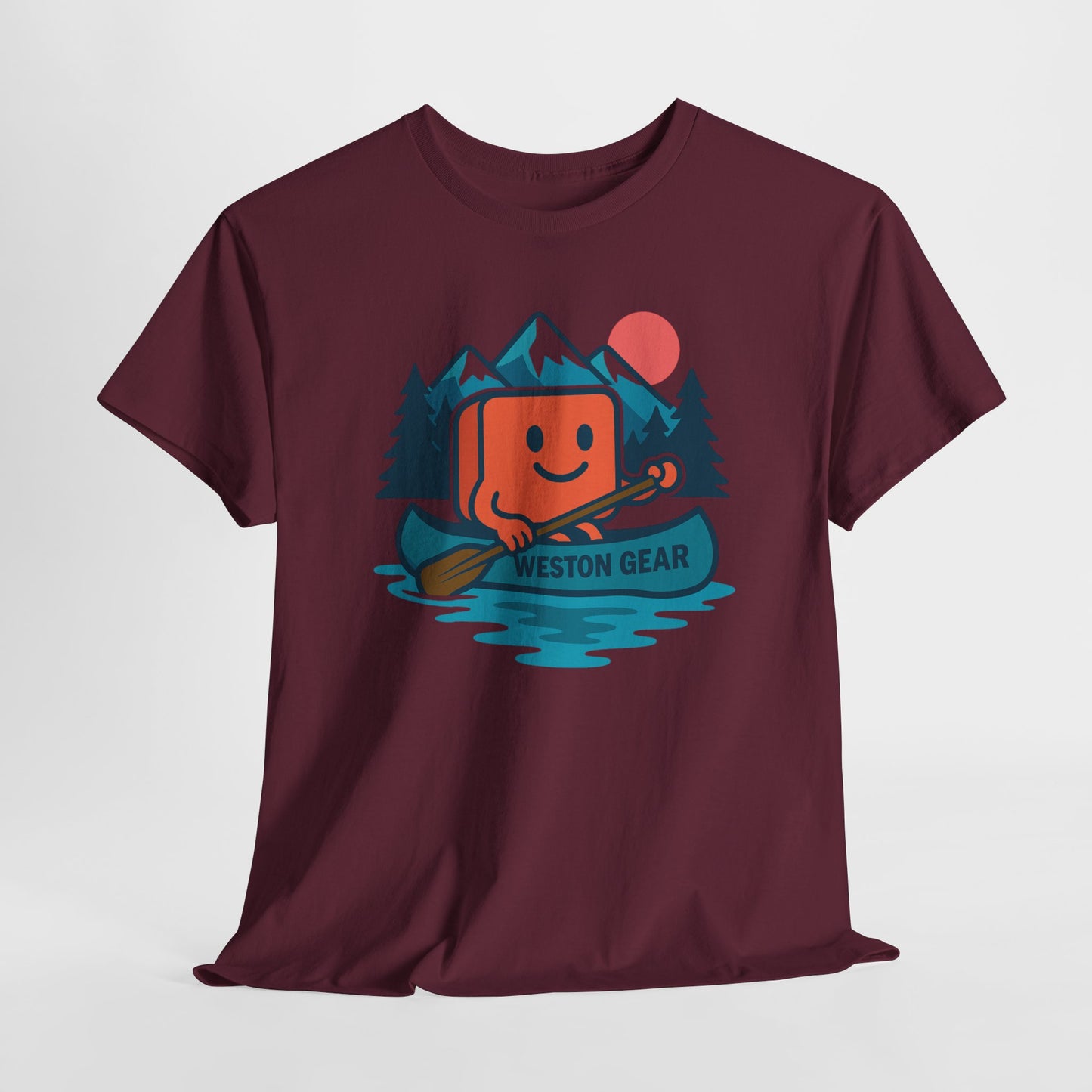 Weston Gear Canoe T-Shirt – Retro Outdoor Adventure Tee | Unisex Hiking & Camping Shirt | Nature Lover Gift Apparel