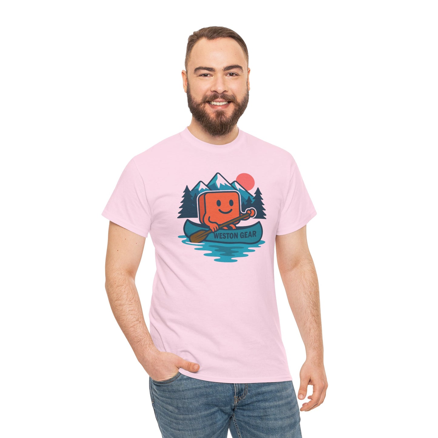 Weston Gear Canoe T-Shirt – Retro Outdoor Adventure Tee | Unisex Hiking & Camping Shirt | Nature Lover Gift Apparel