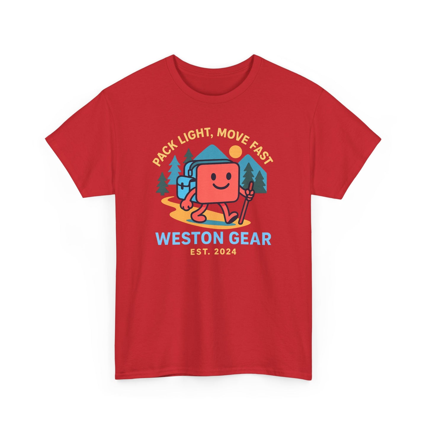 Weston Gear Boxy Hiking T-Shirt – Adventure Ready Unisex Heavy Cotton Tee | Outdoor Camping Graphic Shirt | Gift for Explorers