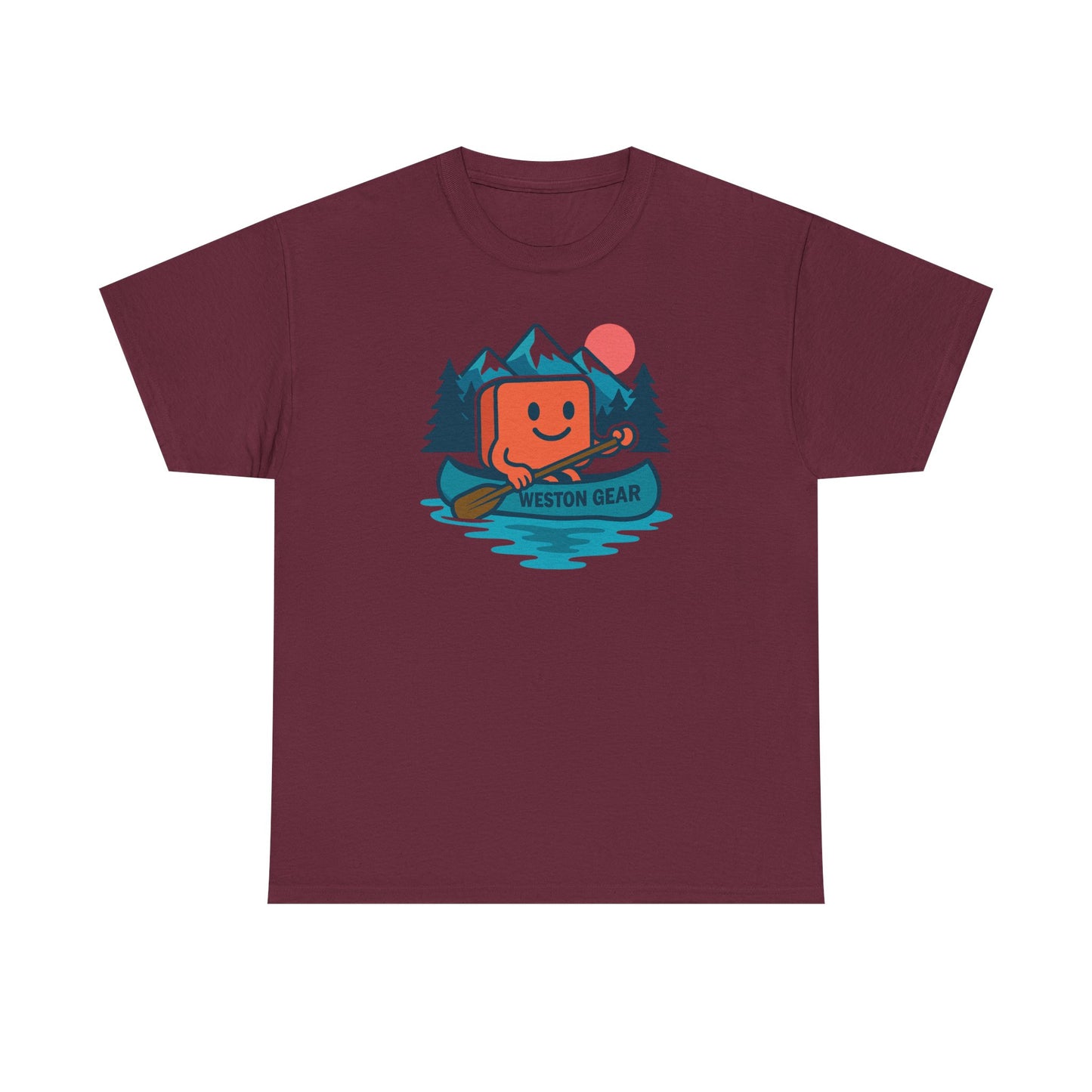 Weston Gear Canoe T-Shirt – Retro Outdoor Adventure Tee | Unisex Hiking & Camping Shirt | Nature Lover Gift Apparel