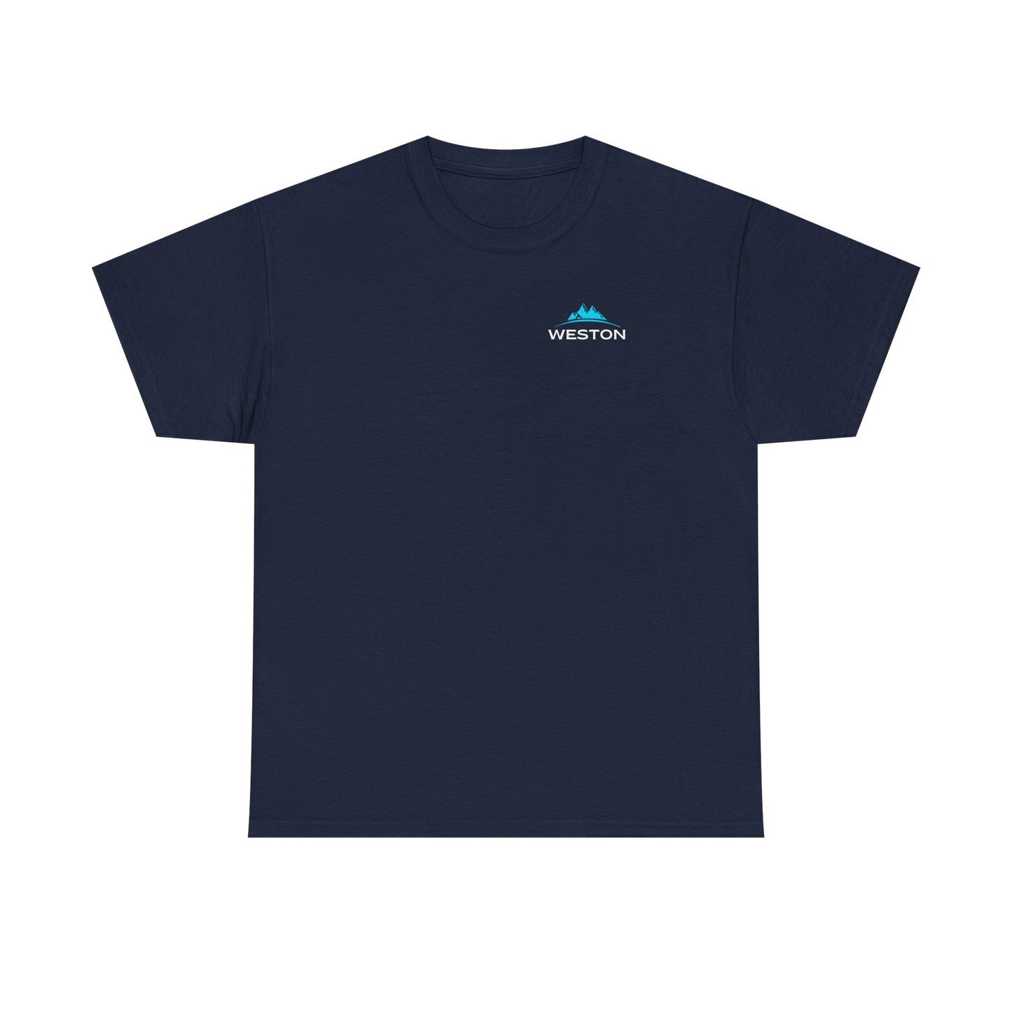 Weston Outdoor Gear Small Modern Logo Tee | Unisex Heavy Cotton T-Shirt | Durable Hiking Shirt | Adventure-Ready Outdoor Tee | Nature Gift