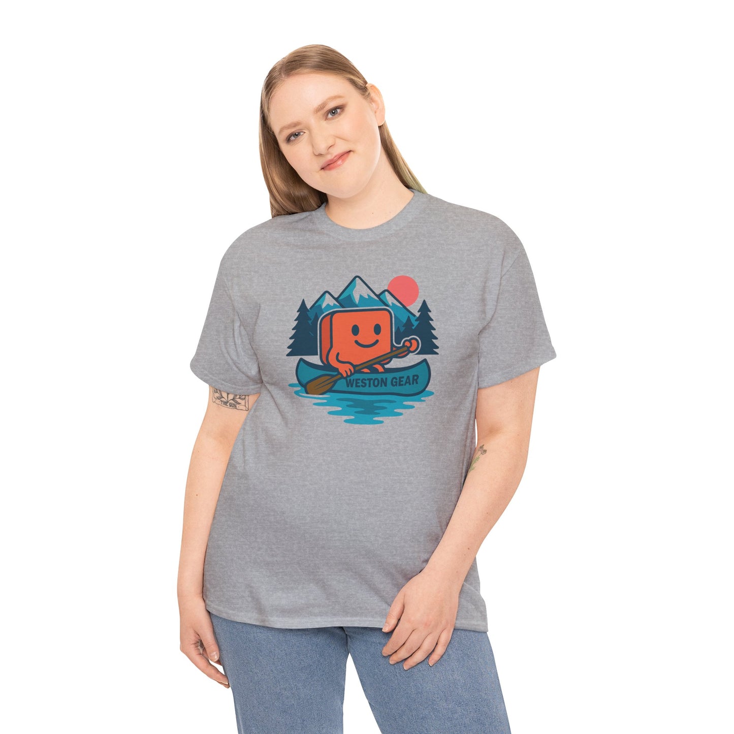Weston Gear Canoe T-Shirt – Retro Outdoor Adventure Tee | Unisex Hiking & Camping Shirt | Nature Lover Gift Apparel