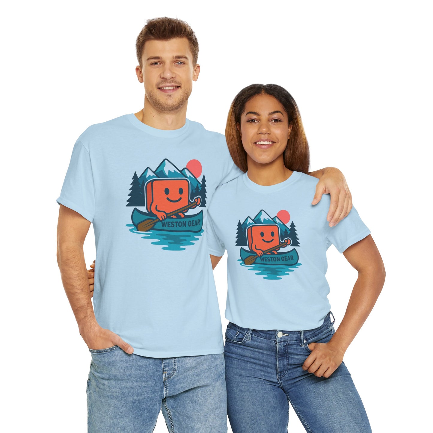 Weston Gear Canoe T-Shirt – Retro Outdoor Adventure Tee | Unisex Hiking & Camping Shirt | Nature Lover Gift Apparel