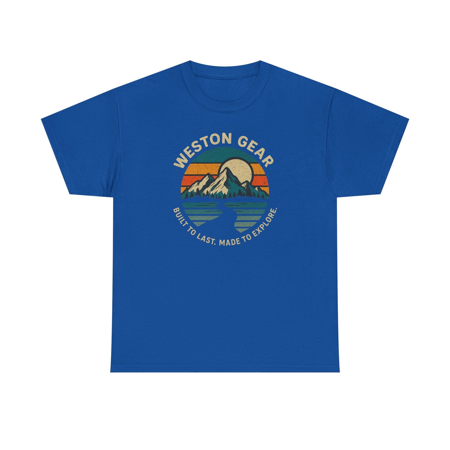 Mountain Sunset Graphic T-Shirt – Vintage Style Outdoor Tee, Hiking & Camping Apparel