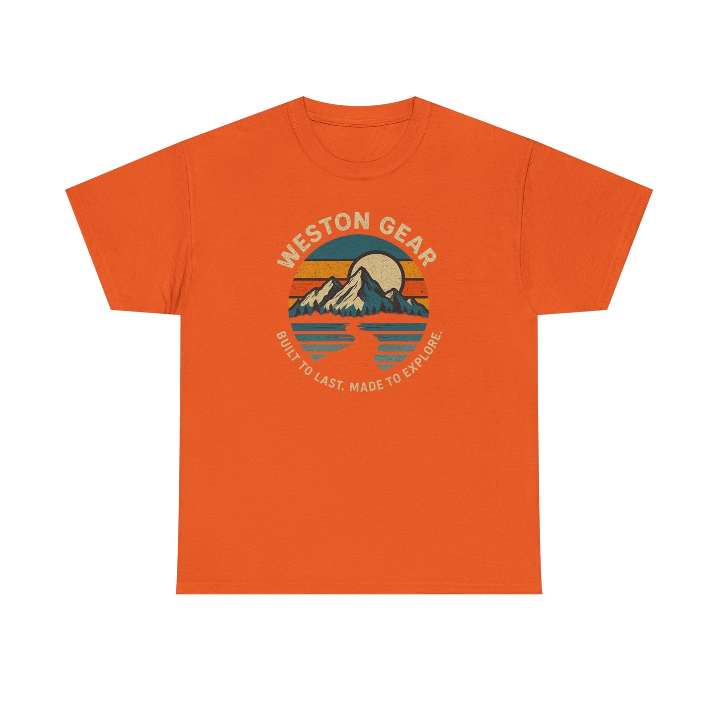 Mountain Sunset Graphic T-Shirt – Vintage Style Outdoor Tee, Hiking & Camping Apparel