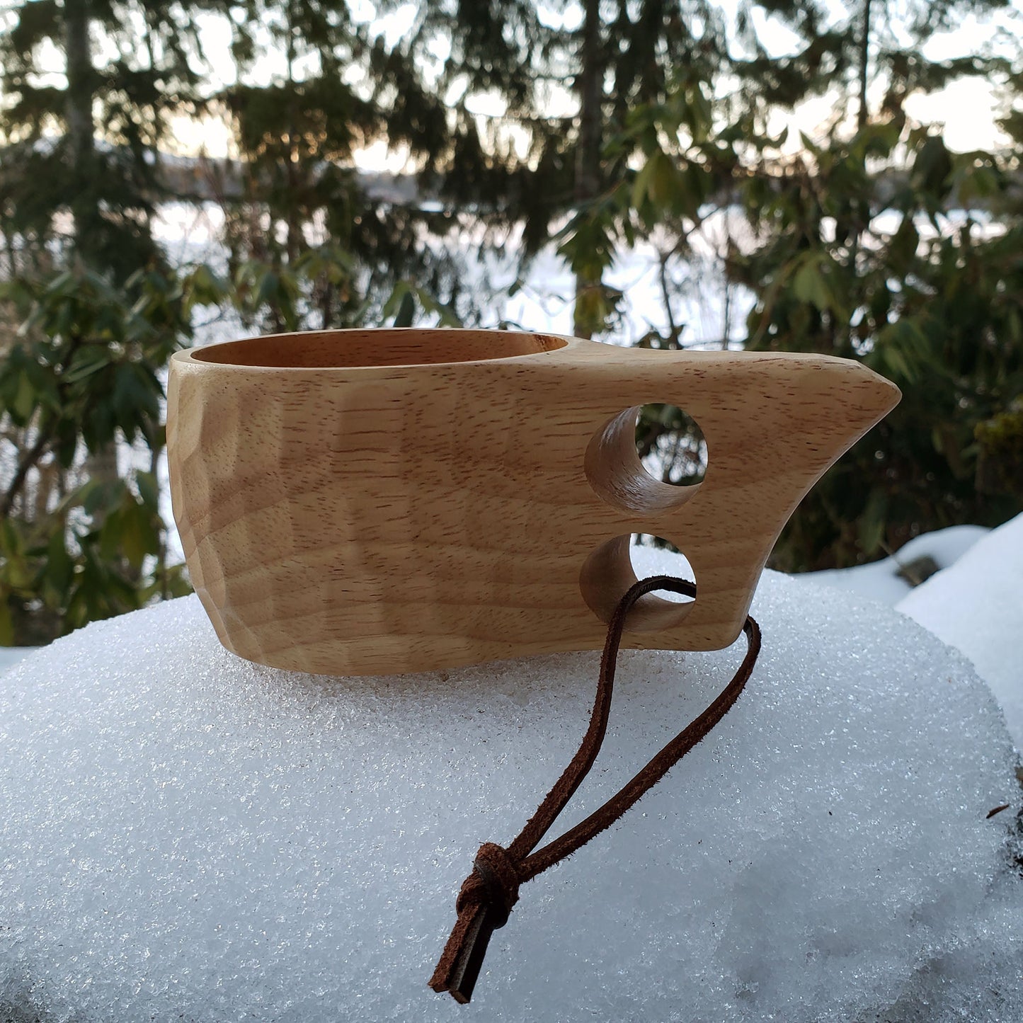 Skógr™ Nordic Style Kuksa - Carved Wood Camp Mug
