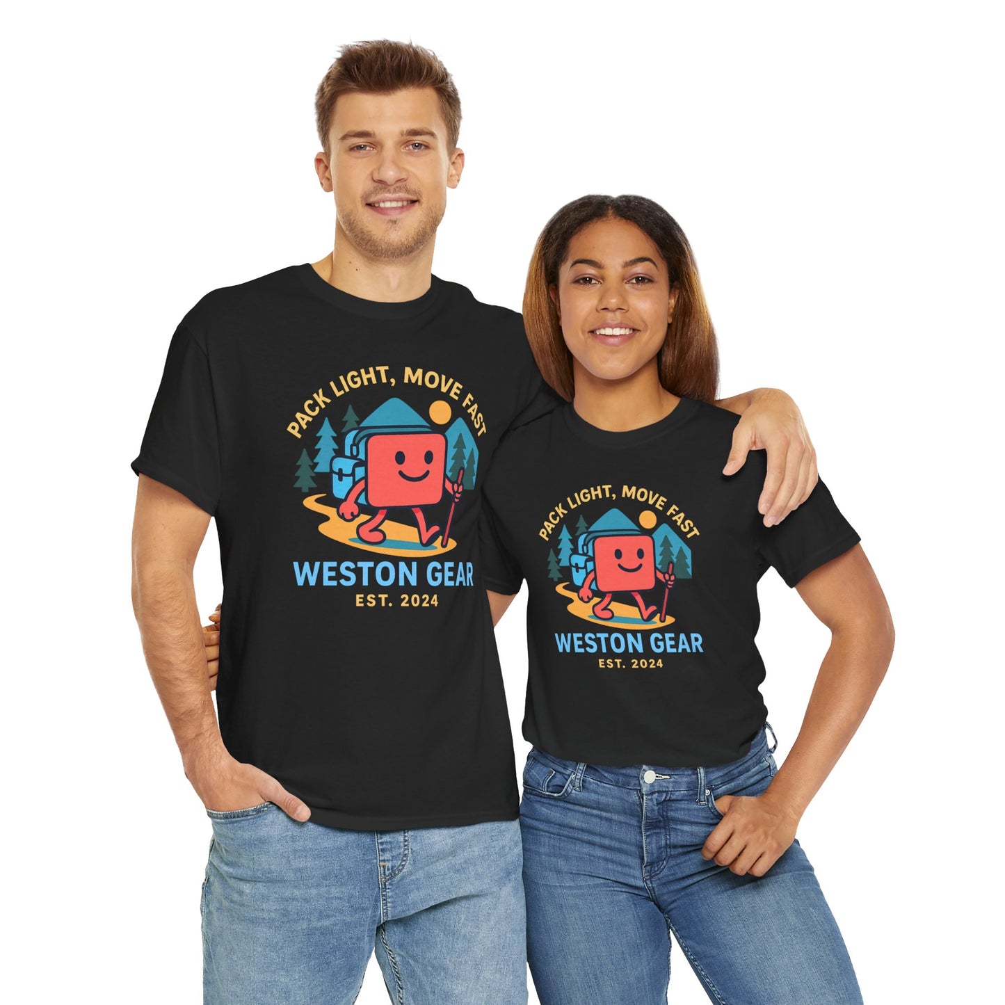 Weston Gear Boxy Hiking T-Shirt – Adventure Ready Unisex Heavy Cotton Tee | Outdoor Camping Graphic Shirt | Gift for Explorers