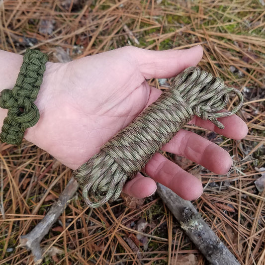 Enhanced "Fish & Fire" Emergency Survival Paracord - Easy to Handle "Quick Deploy" Speed Hank
