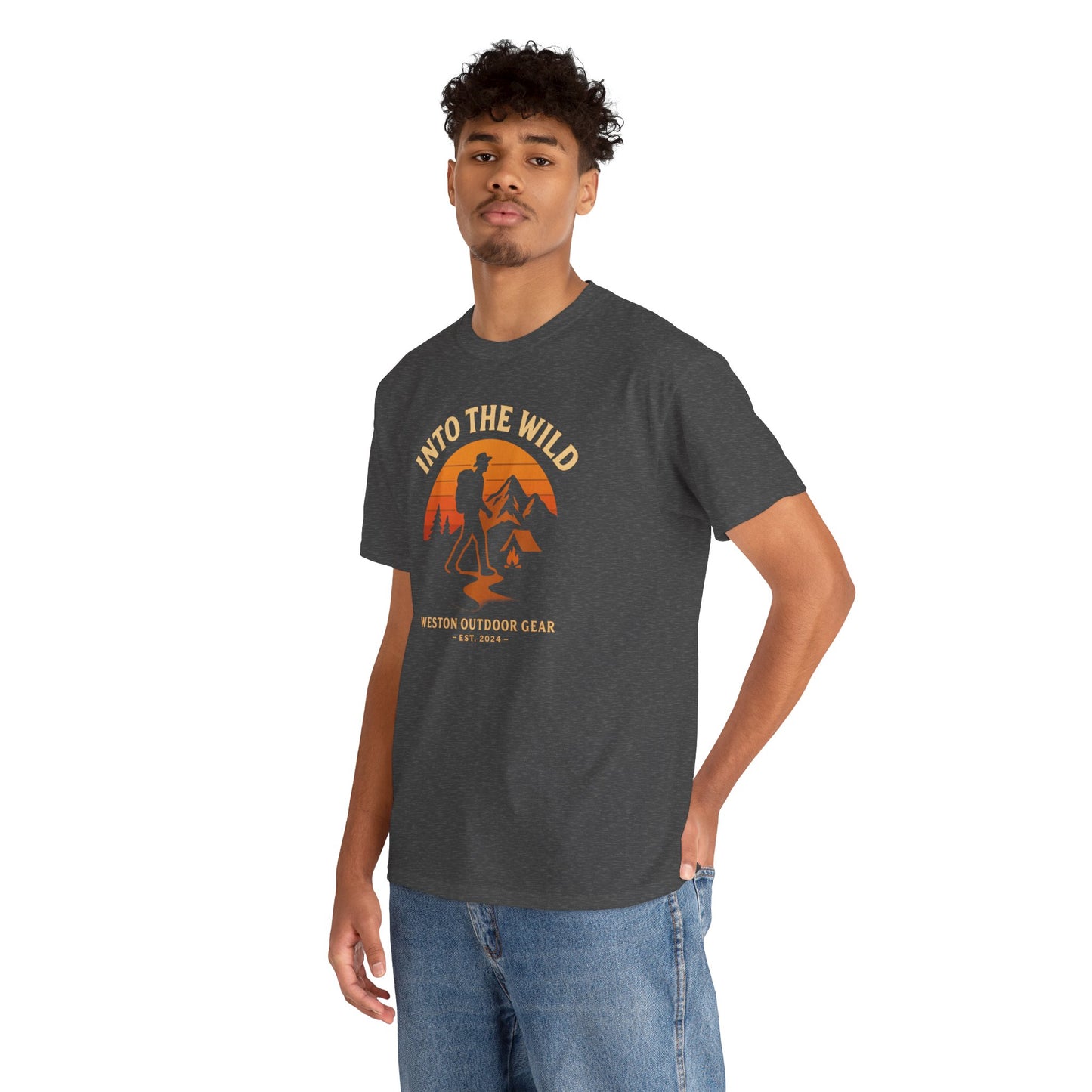 Into The Wild Adventure T-Shirt – Unisex Hiking & Camping Graphic Tee | Outdoor Nature Lover Gift | 100% Cotton Shirt