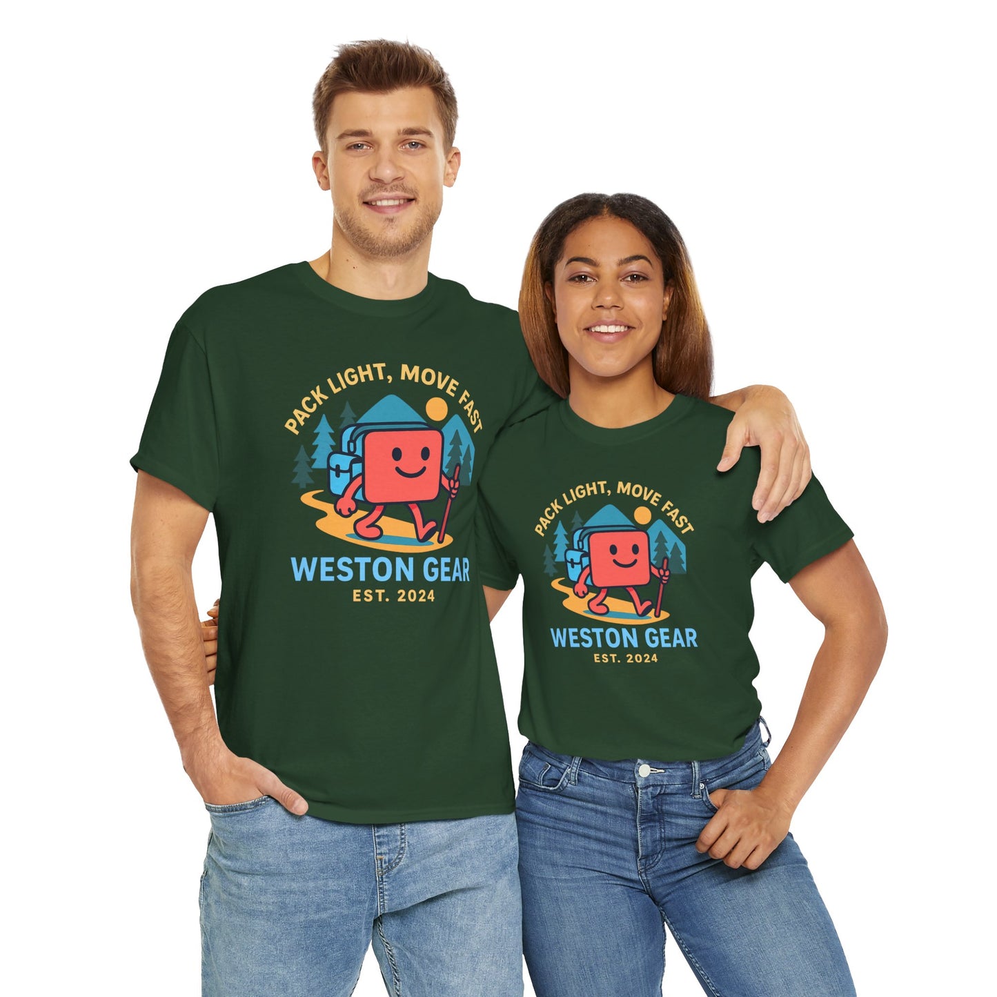 Weston Gear Boxy Hiking T-Shirt – Adventure Ready Unisex Heavy Cotton Tee | Outdoor Camping Graphic Shirt | Gift for Explorers