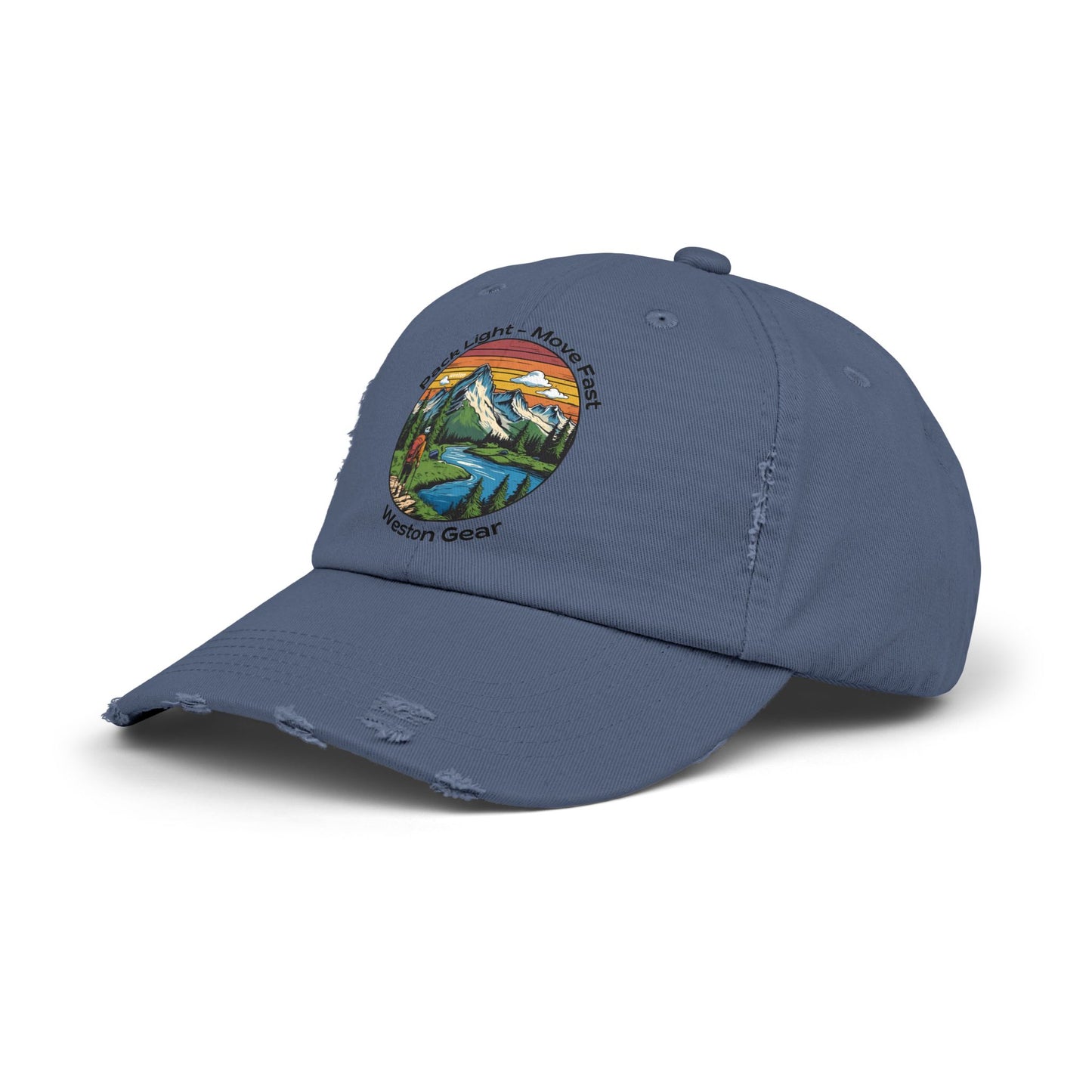 Weston Gear Distressed Adventure Cap – Unisex Outdoor Hat for Nature Lovers, Hikers, and Everyday Explorers