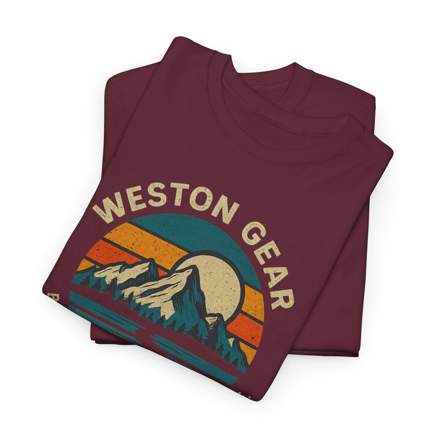 Mountain Sunset Graphic T-Shirt – Vintage Style Outdoor Tee, Hiking & Camping Apparel
