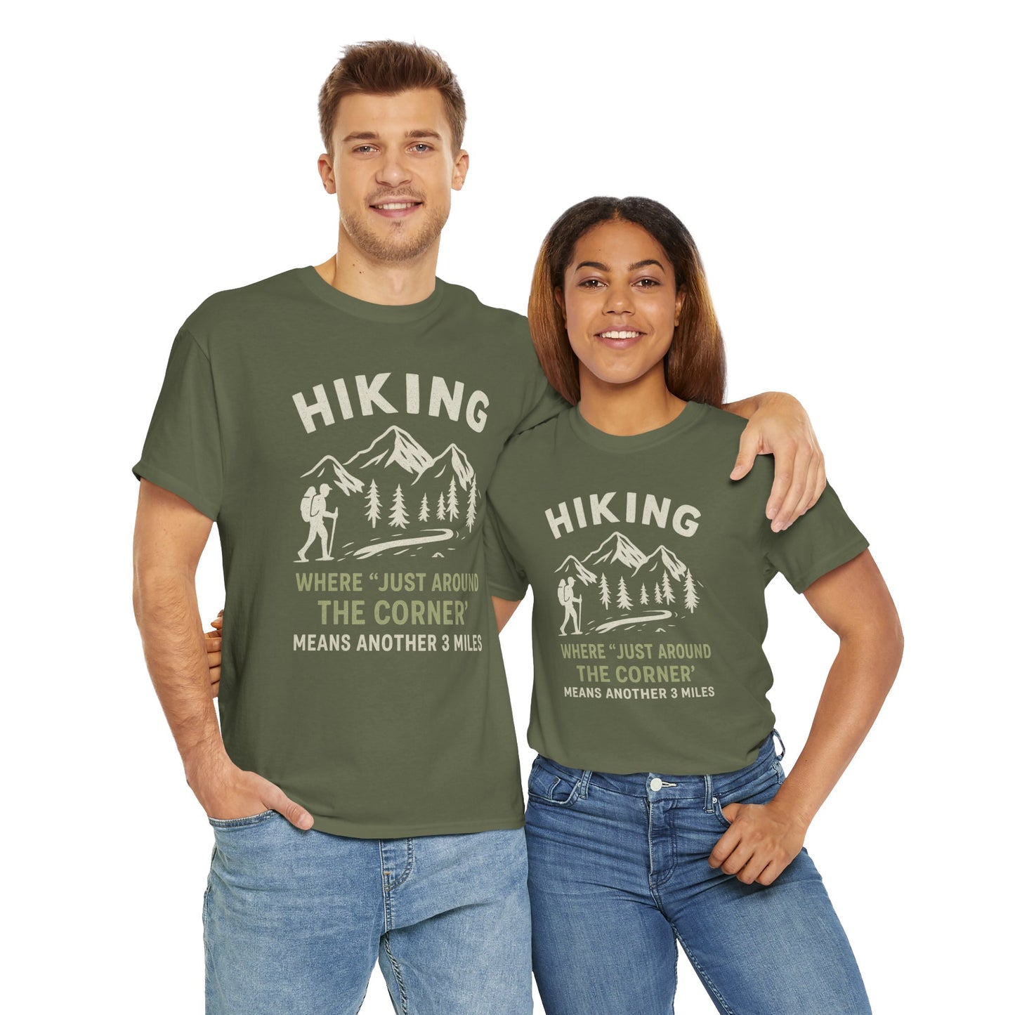 Unisex Heavy Cotton Adventure Tee – Outdoor Hiking Shirt, Sustainable Eco-Friendly T-Shirt for Nature Lovers & Everyday Wear