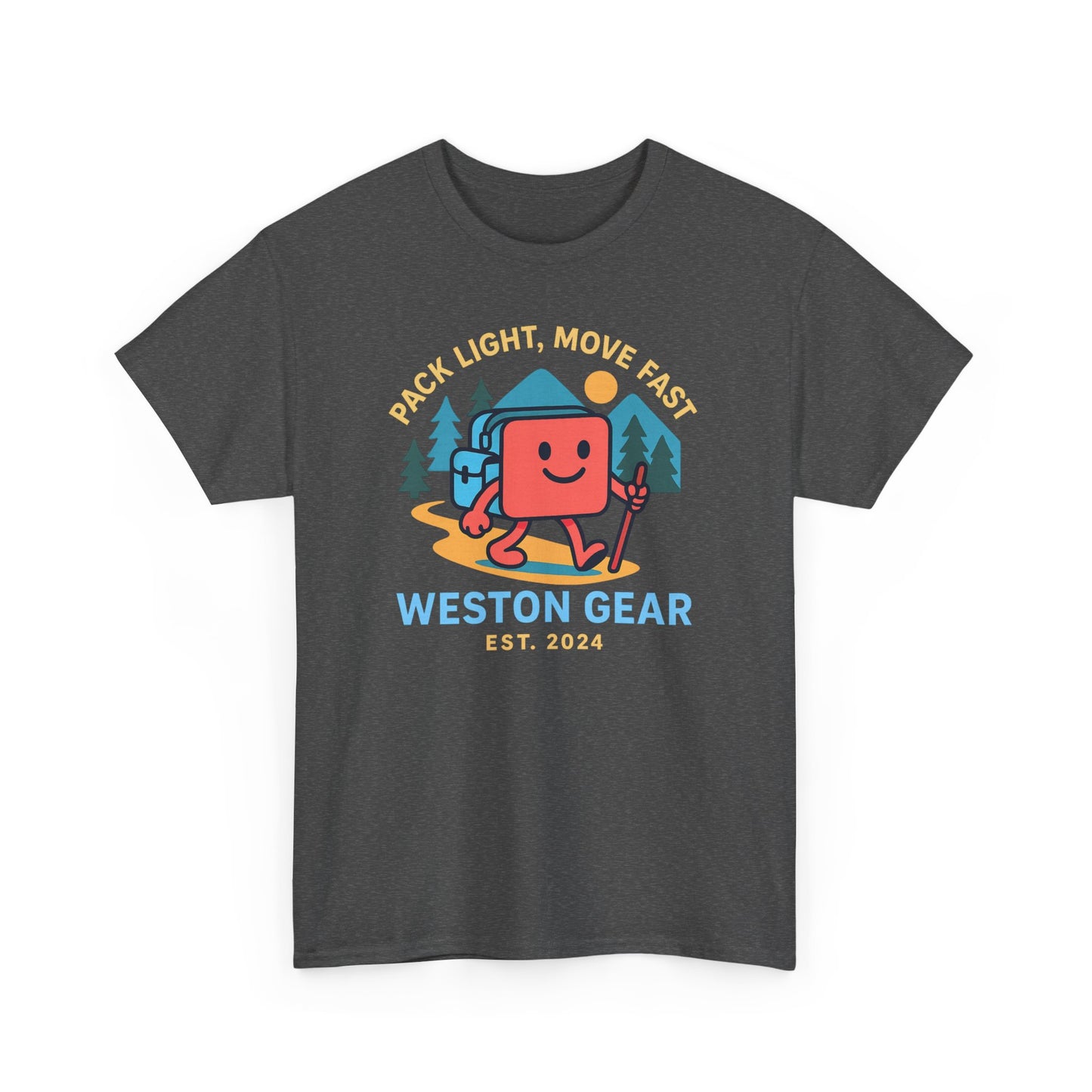 Weston Gear Boxy Hiking T-Shirt – Adventure Ready Unisex Heavy Cotton Tee | Outdoor Camping Graphic Shirt | Gift for Explorers