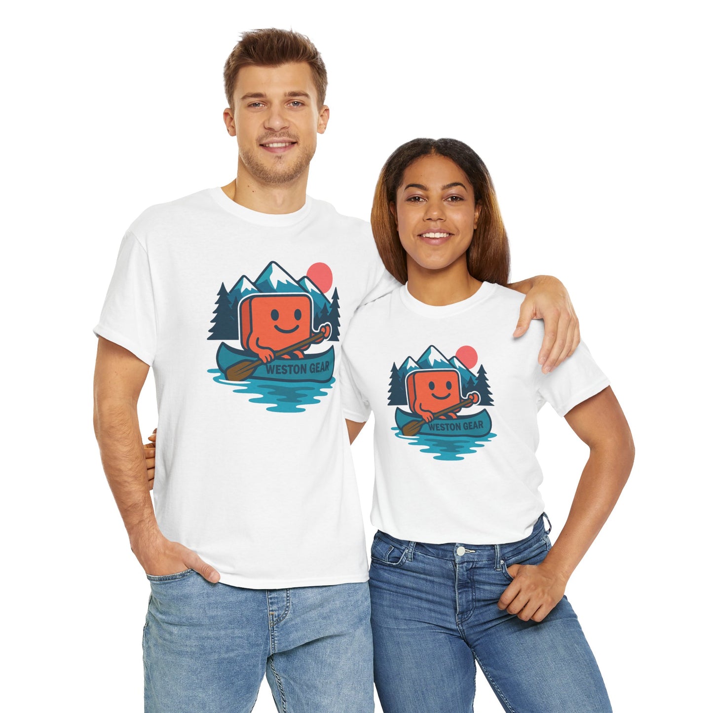 Weston Gear Canoe T-Shirt – Retro Outdoor Adventure Tee | Unisex Hiking & Camping Shirt | Nature Lover Gift Apparel