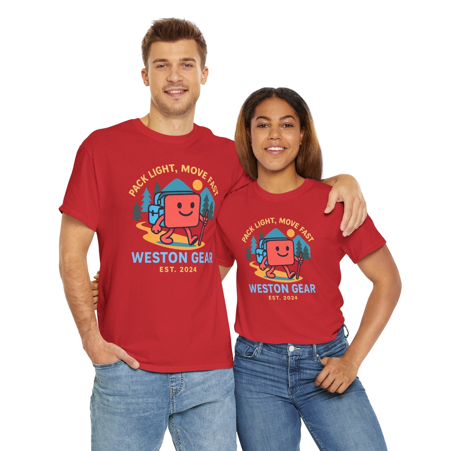 Weston Gear Boxy Hiking T-Shirt – Adventure Ready Unisex Heavy Cotton Tee | Outdoor Camping Graphic Shirt | Gift for Explorers