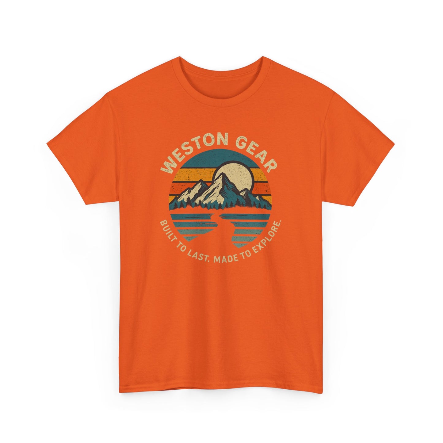 Mountain Sunset Graphic T-Shirt – Vintage Style Outdoor Tee, Hiking & Camping Apparel