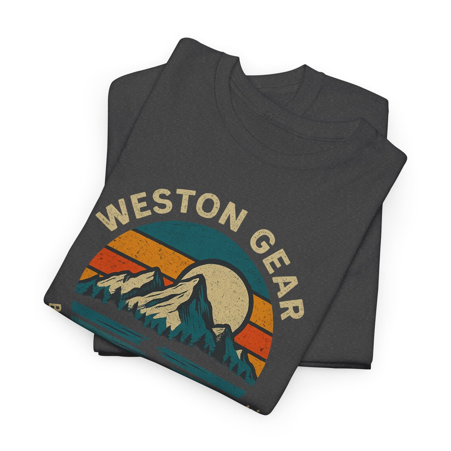 Mountain Sunset Graphic T-Shirt – Vintage Style Outdoor Tee, Hiking & Camping Apparel