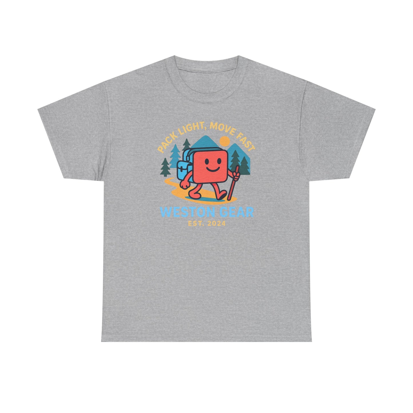 Weston Gear Boxy Hiking T-Shirt – Adventure Ready Unisex Heavy Cotton Tee | Outdoor Camping Graphic Shirt | Gift for Explorers