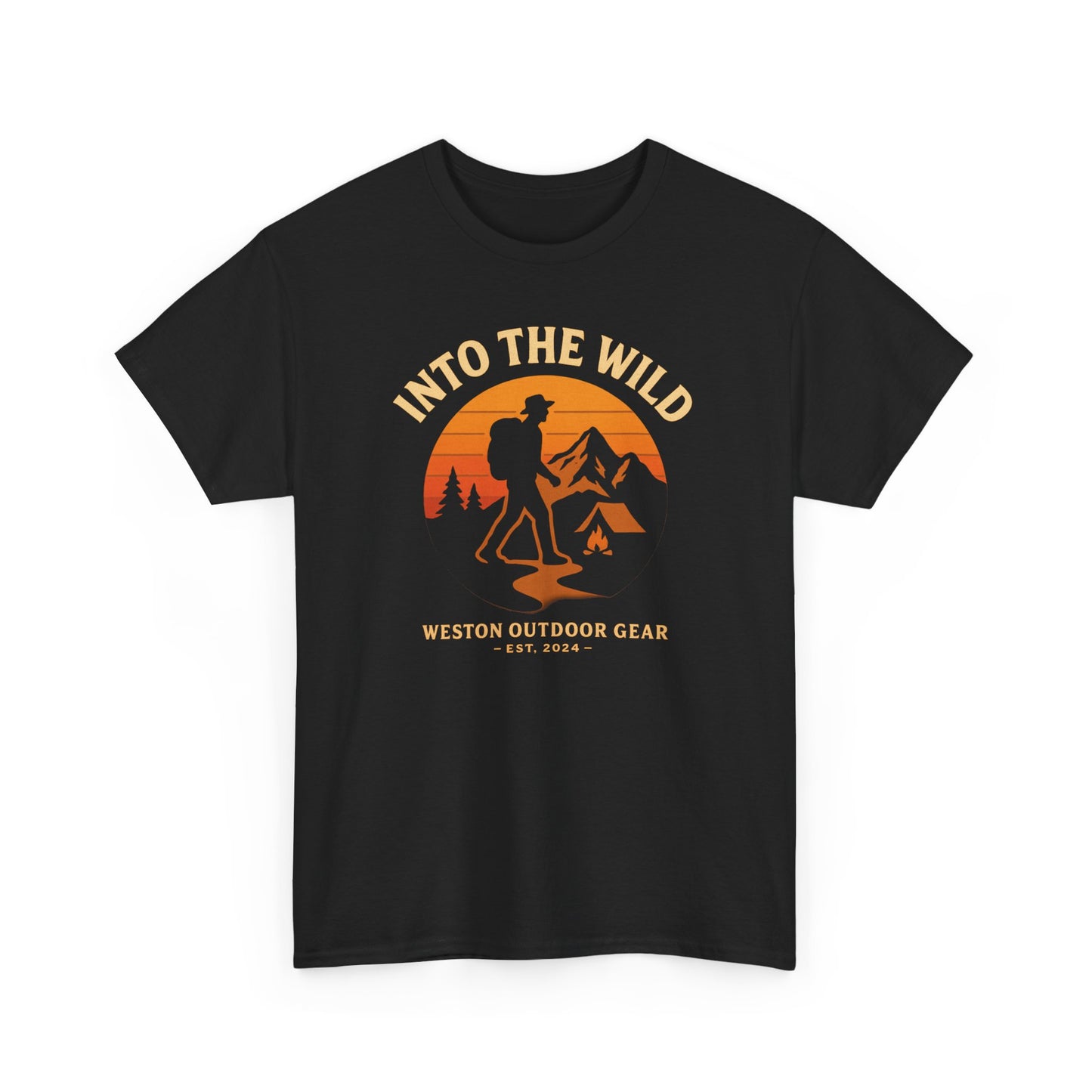 Into The Wild Adventure T-Shirt – Unisex Hiking & Camping Graphic Tee | Outdoor Nature Lover Gift | 100% Cotton Shirt