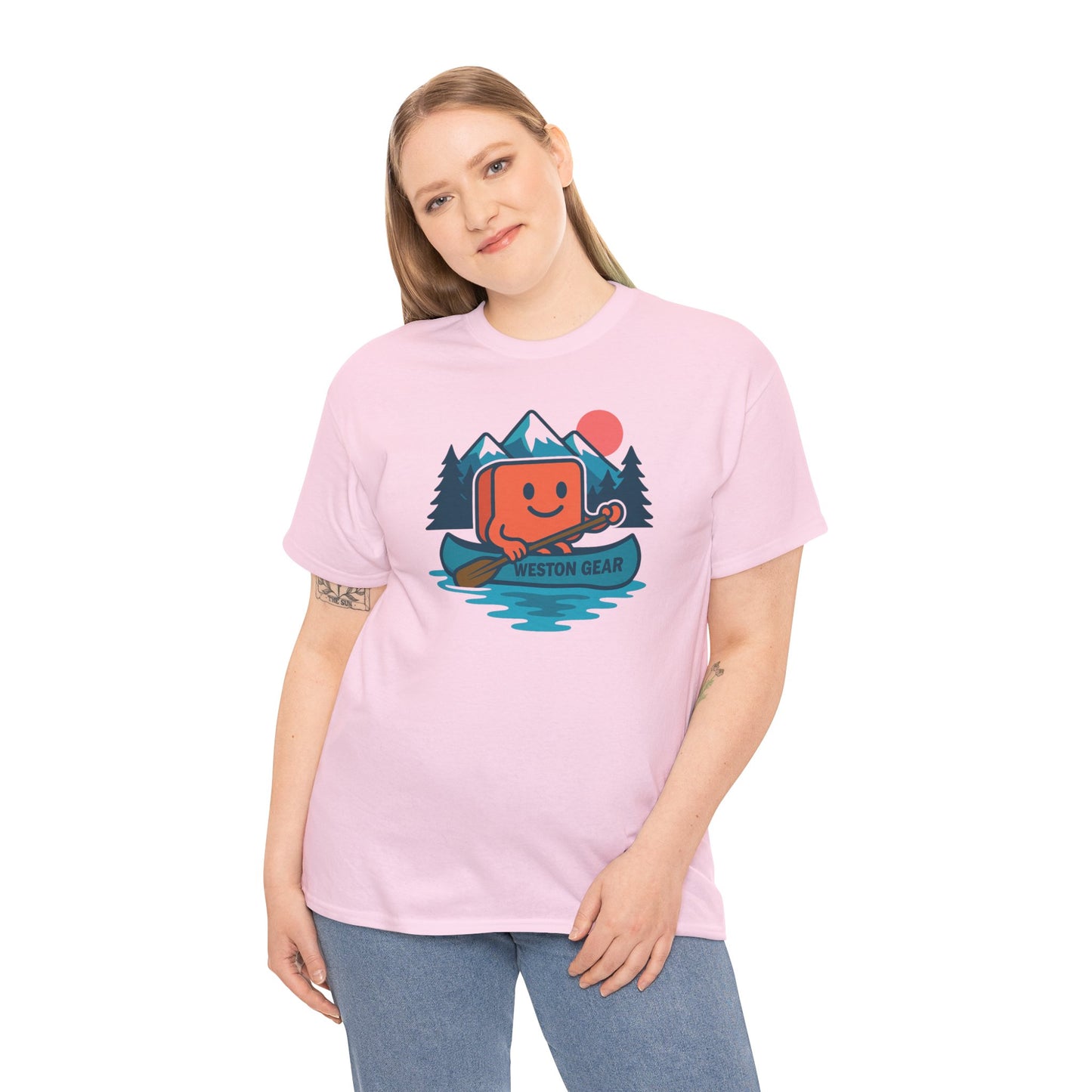 Weston Gear Canoe T-Shirt – Retro Outdoor Adventure Tee | Unisex Hiking & Camping Shirt | Nature Lover Gift Apparel