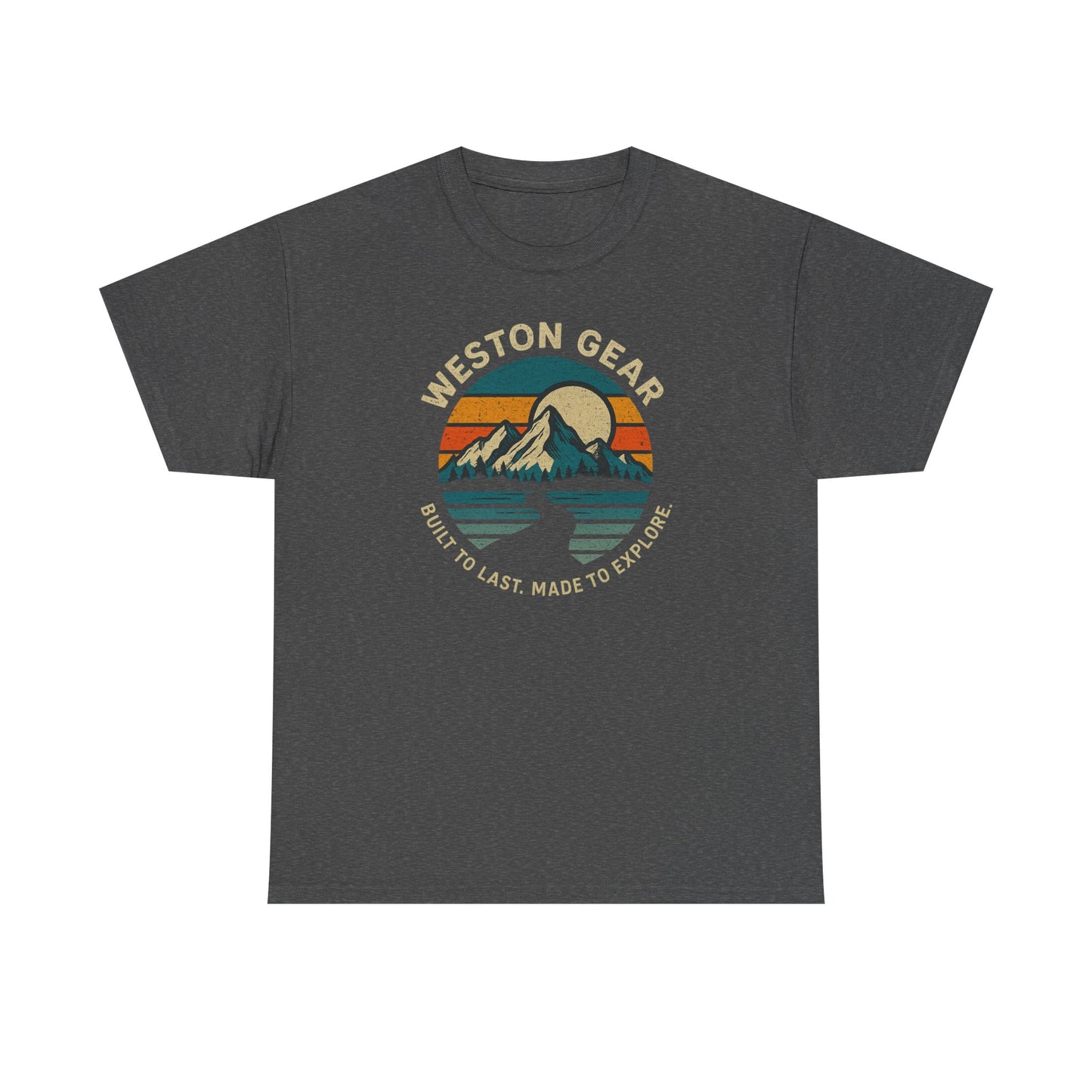 Mountain Sunset Graphic T-Shirt – Vintage Style Outdoor Tee, Hiking & Camping Apparel