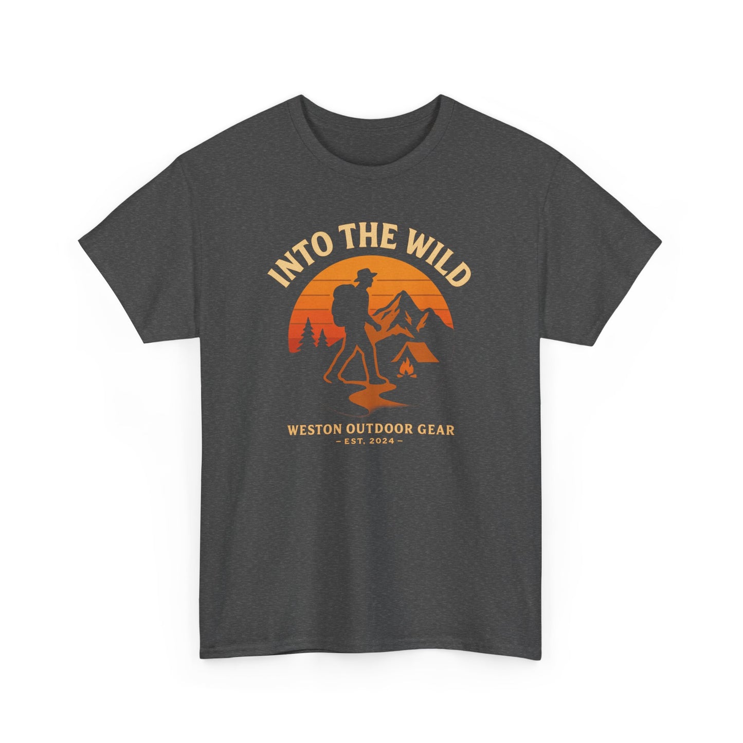 Into The Wild Adventure T-Shirt – Unisex Hiking & Camping Graphic Tee | Outdoor Nature Lover Gift | 100% Cotton Shirt