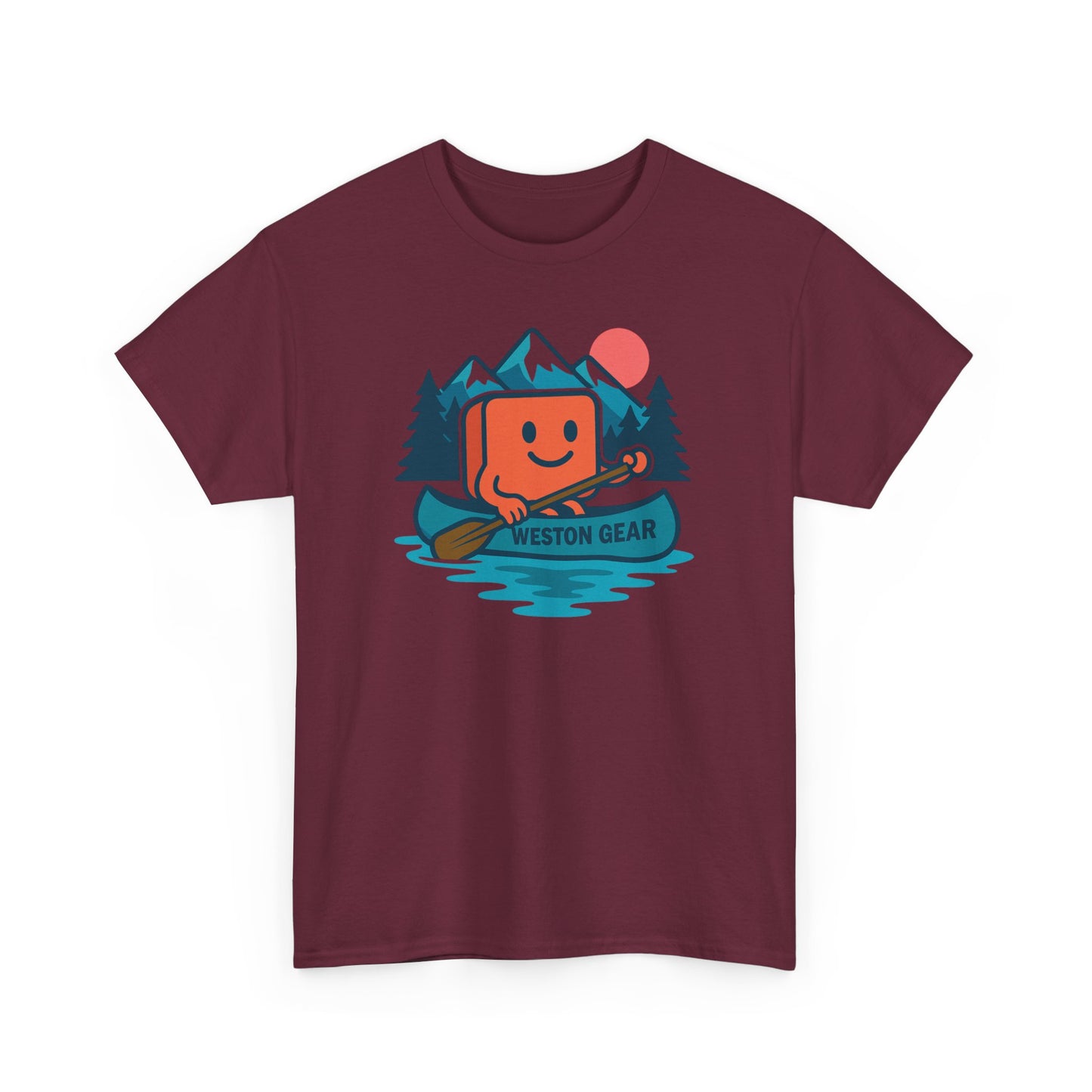 Weston Gear Canoe T-Shirt – Retro Outdoor Adventure Tee | Unisex Hiking & Camping Shirt | Nature Lover Gift Apparel