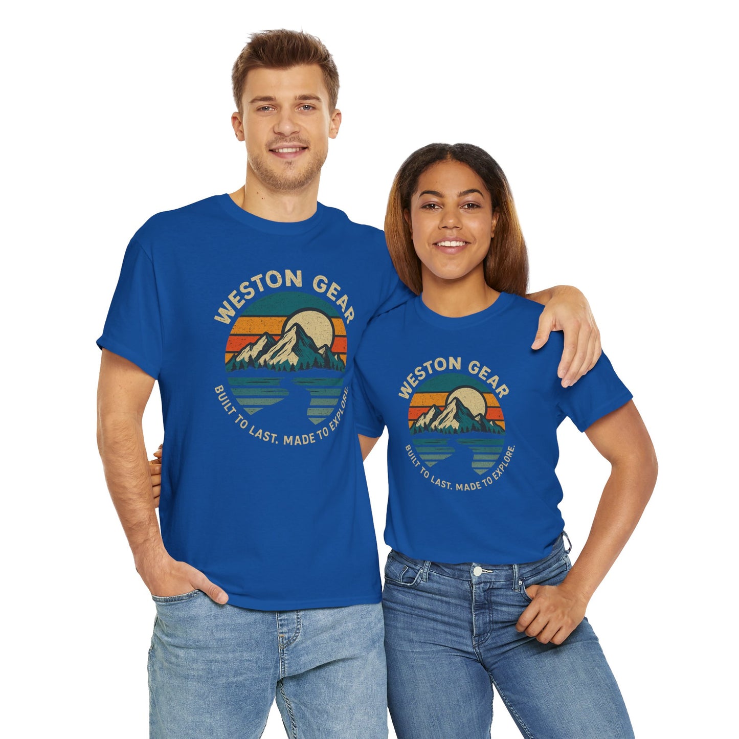 Mountain Sunset Graphic T-Shirt – Vintage Style Outdoor Tee, Hiking & Camping Apparel