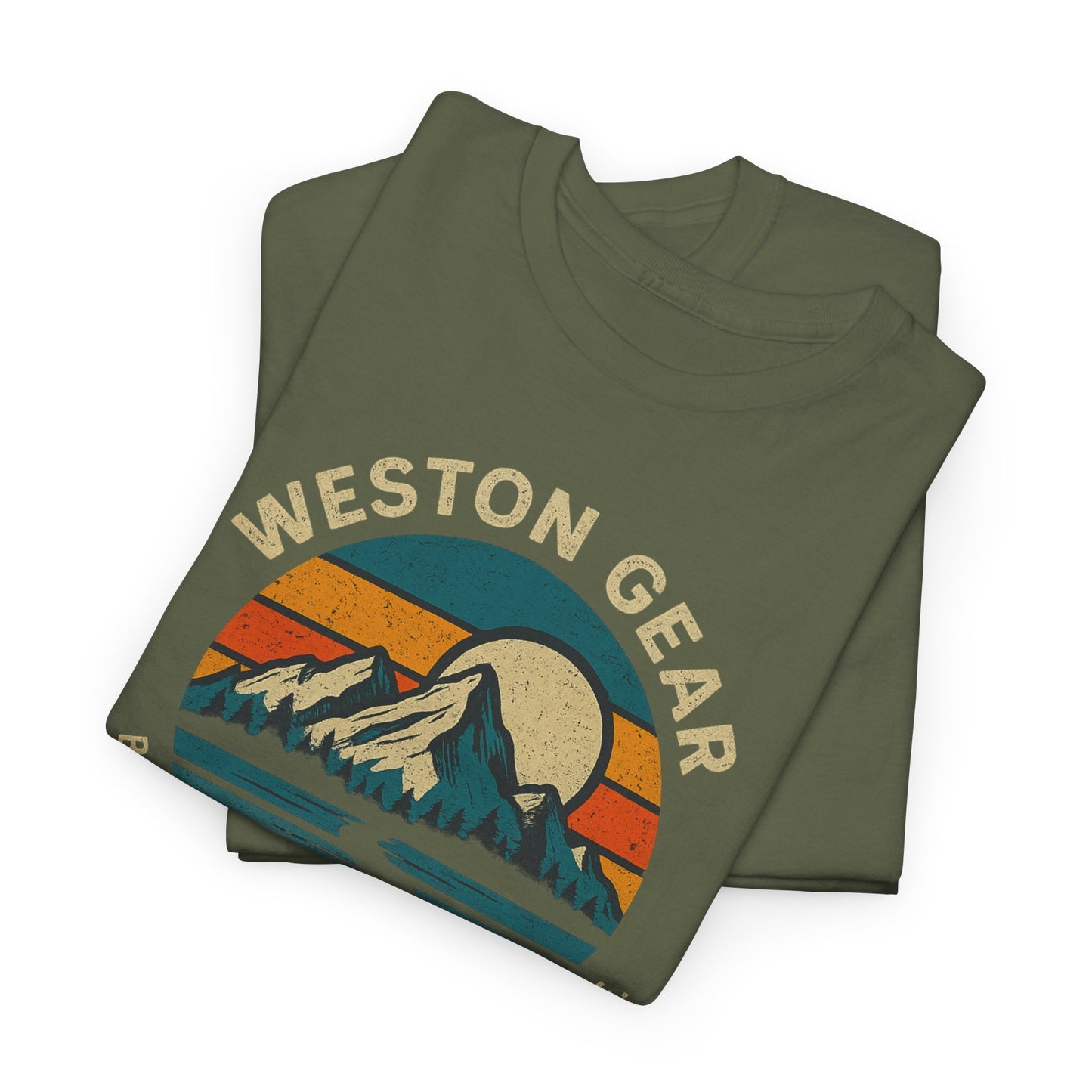 Mountain Sunset Graphic T-Shirt – Vintage Style Outdoor Tee, Hiking & Camping Apparel