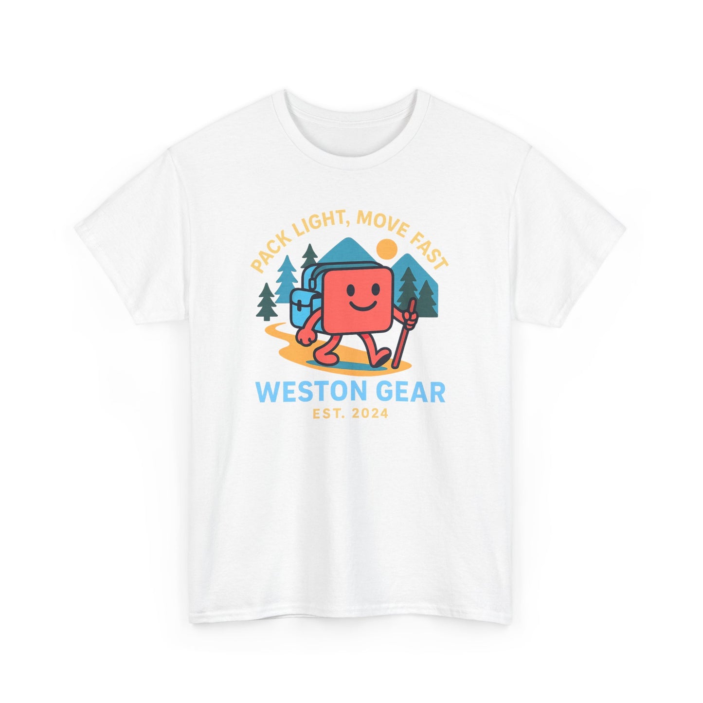 Weston Gear Boxy Hiking T-Shirt – Adventure Ready Unisex Heavy Cotton Tee | Outdoor Camping Graphic Shirt | Gift for Explorers