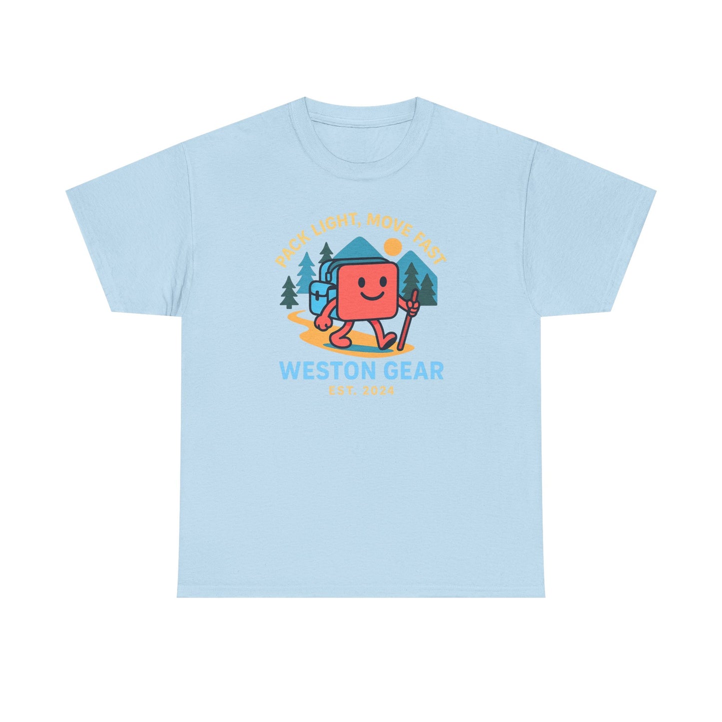 Weston Gear Boxy Hiking T-Shirt – Adventure Ready Unisex Heavy Cotton Tee | Outdoor Camping Graphic Shirt | Gift for Explorers