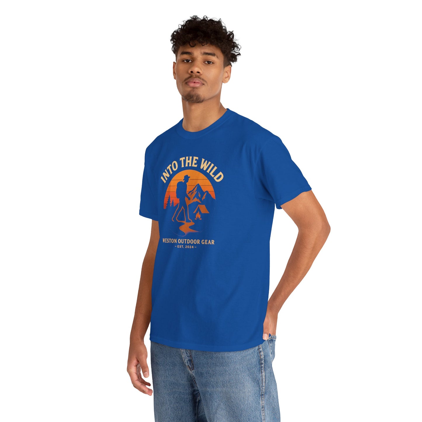 Into The Wild Adventure T-Shirt – Unisex Hiking & Camping Graphic Tee | Outdoor Nature Lover Gift | 100% Cotton Shirt