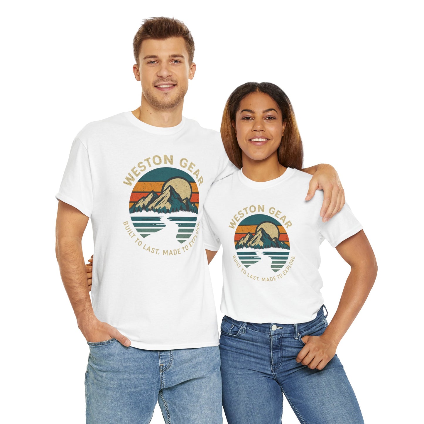 Mountain Sunset Graphic T-Shirt – Vintage Style Outdoor Tee, Hiking & Camping Apparel
