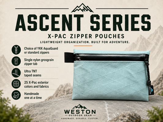 Compact Ascent Series X-Pac Zip Pouch – Ultralight EDC Wallet, Travel Organizer & Minimalist Backpacking Essential