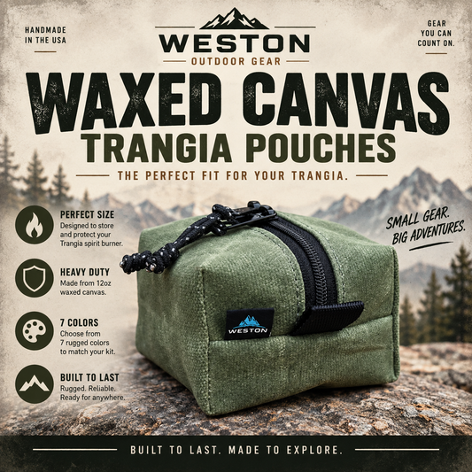 Waxed Canvas Trangia Spirit Burner Case – Rugged & Classic Fire Kit Pouch