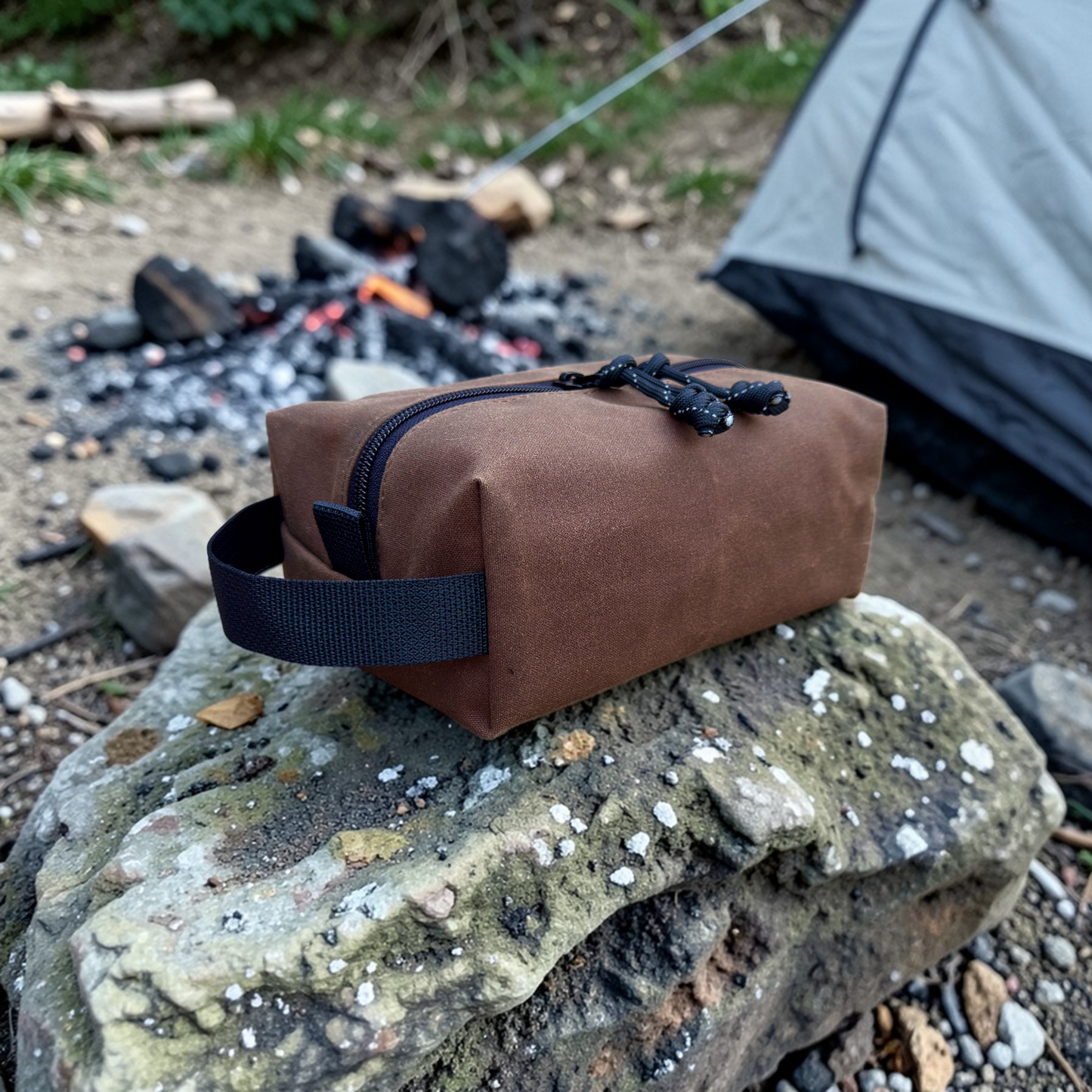 Rugged Waxed Canvas Pouch – American-Made EDC Organizer for Hiking, Camping & Survival
