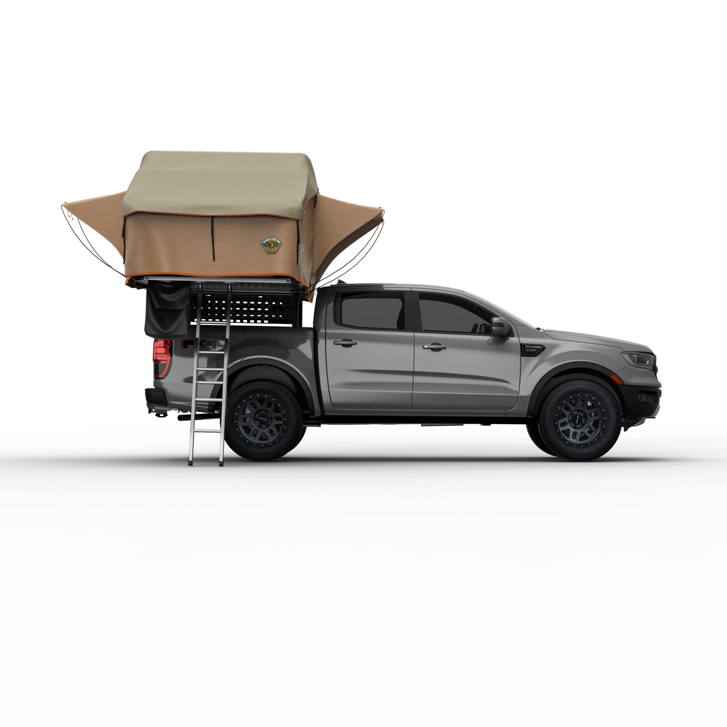 Ranger 65 Softshell Rooftop Tent – 3 Person – Tan – Heavy-Duty Overland Gear