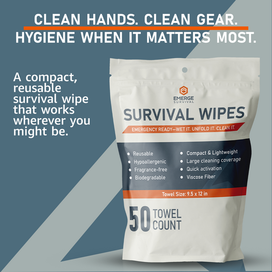 Emerge Survival Wipes - 50ct