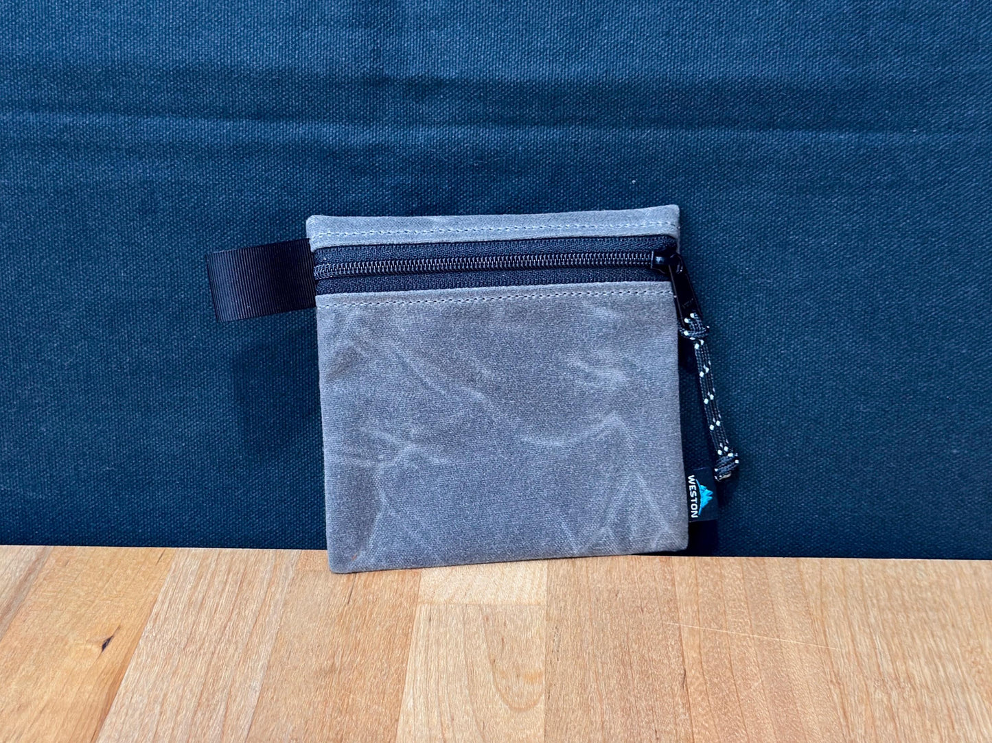 Waxed Canvas Zipper Pouch, 4x4x1, Canvas Pouch, Ultralight Gear, Travel Bag, Travel Wallet, EDC Pouch, Backpack Organizer, Bushcraft Gear